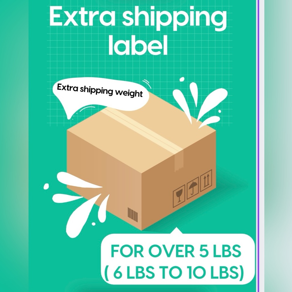 Extra Shipping Label for bundles Over 5 LBS